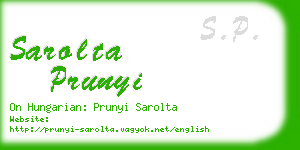 sarolta prunyi business card